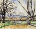 Los árboles de Jas de Bouffan en primavera Paul Cezanne